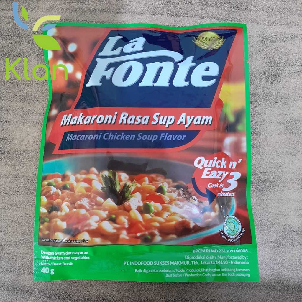 

LA FONTE MAKARONI RASA SUP AYAM / MACARONI CHICKEN SOUP FLAVOR