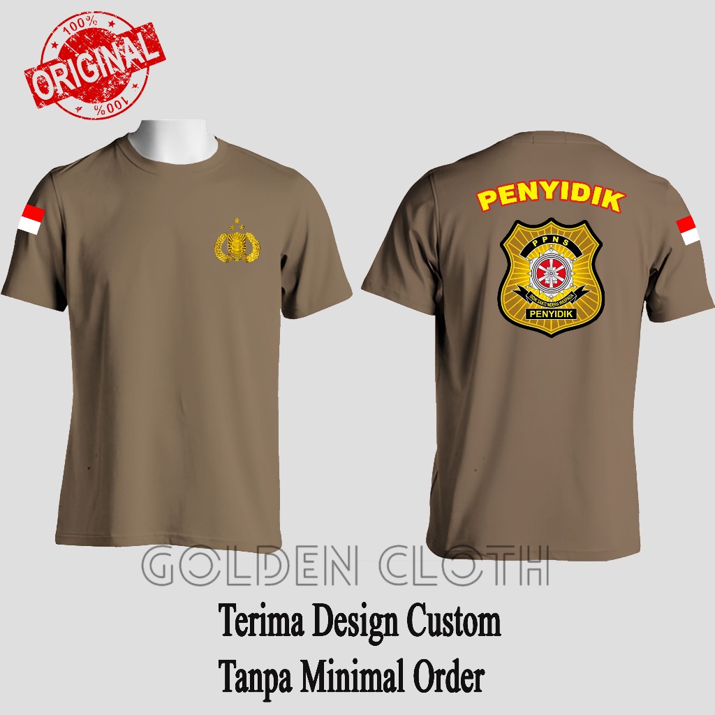 Kaos Dalam / Dalaman Polisi PENYIDIK Baju Atasan Polisi Coklat Bahan PE