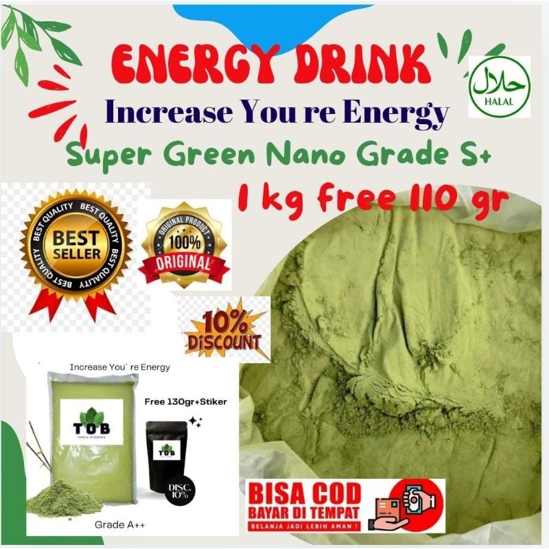 

Bubuk Daun keraton herbal Kalimantan kualitas Nano grade S+ 1kg free 110gr.