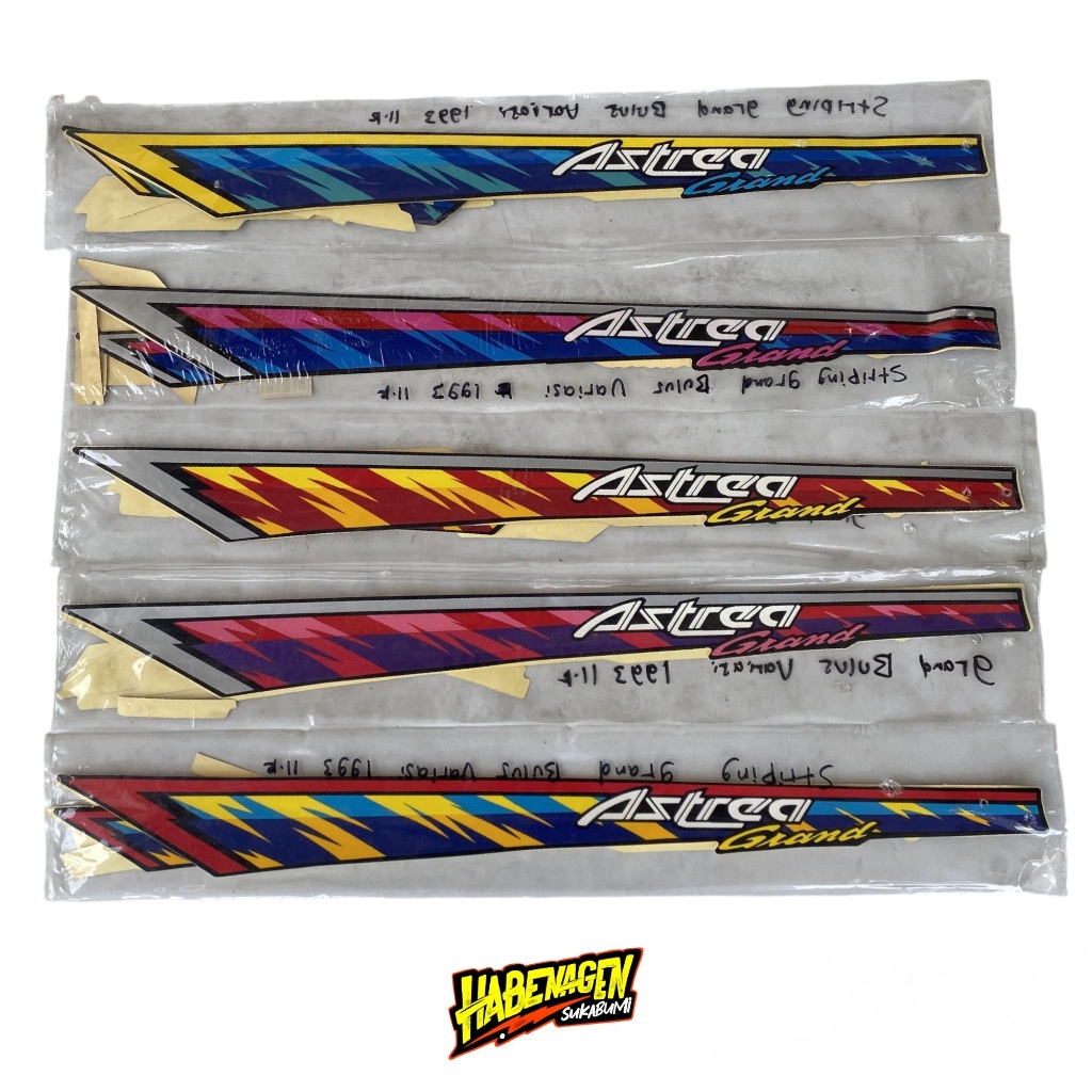 STRIPING GRAND BULUS VARIASI 1993 | striping stiker sticker lis list polet decal cover kaper kafer k