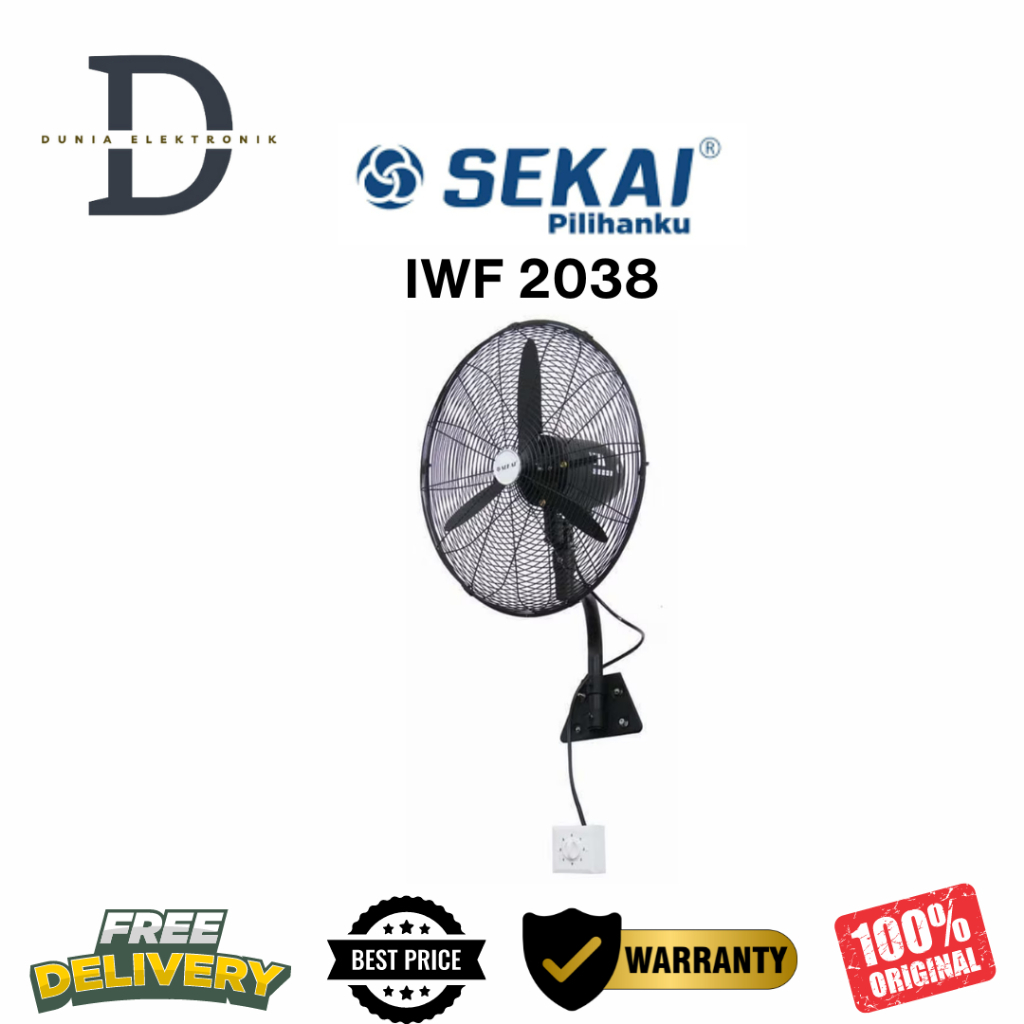 KIPAS ANGIN DINDING INDUSTRI SEKAI - IWF 2038 - 20 INCH
