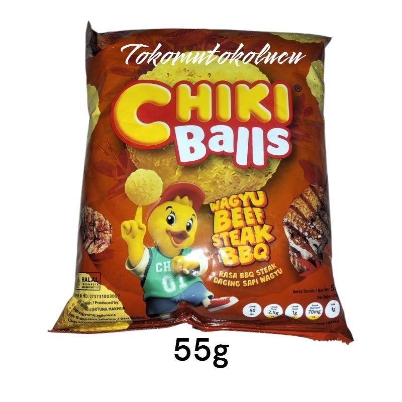 

chiki balls wagyu beef steak bbq 55gr