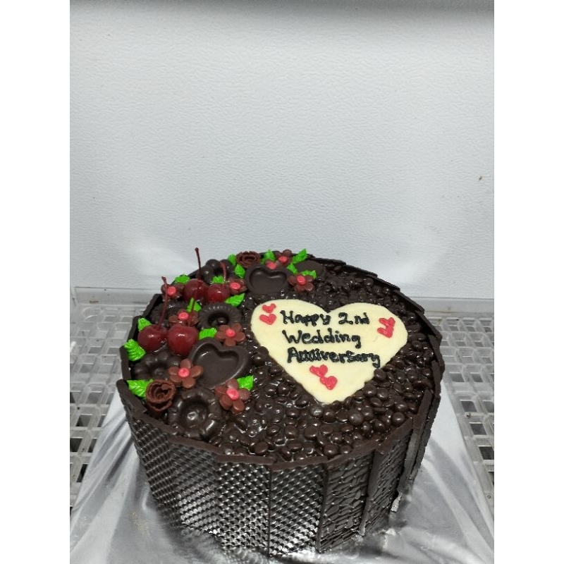 

kue ulang tahun double coklat UK 18cm