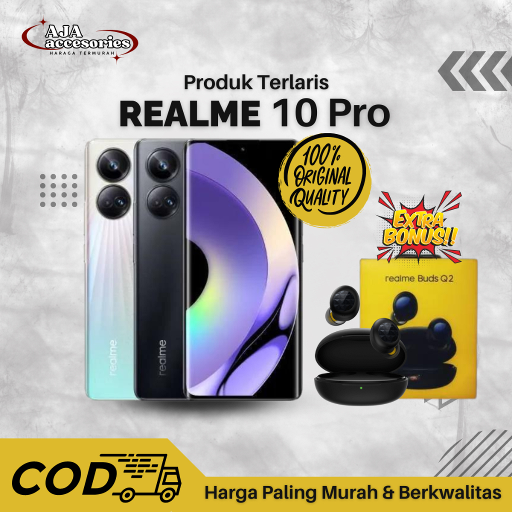 REALME 10 PRO 5G 16/256GB 16/128GB Bonus Tws Realme ( 8GB + 8GB EXTENDED RAM ) GARANSI RESMI REALME