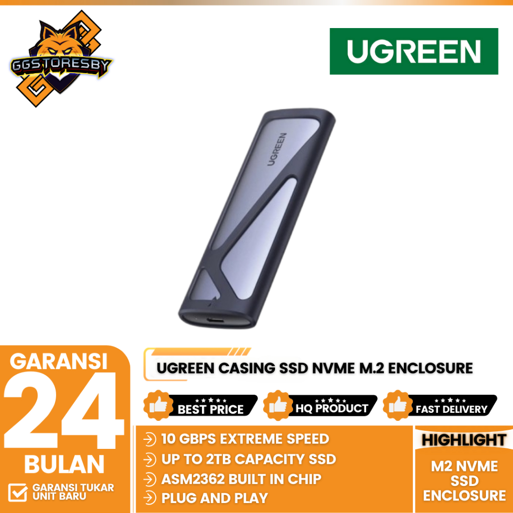 Ugreen Casing Ssd Nvme M.2 2230/2242/2260/2280 Enclosure - 10902