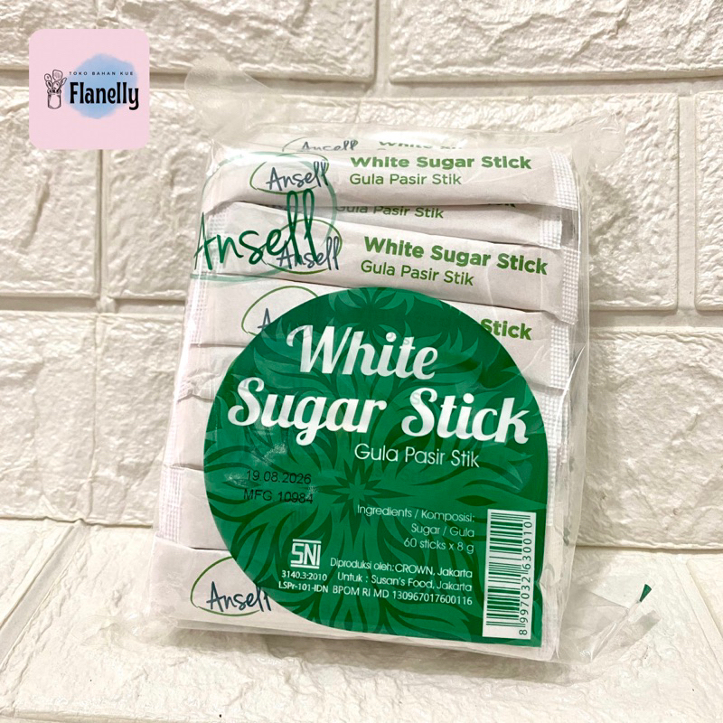 

ANSELL GULA PASIR WHITE SUGAR STICK (60s x8gr)