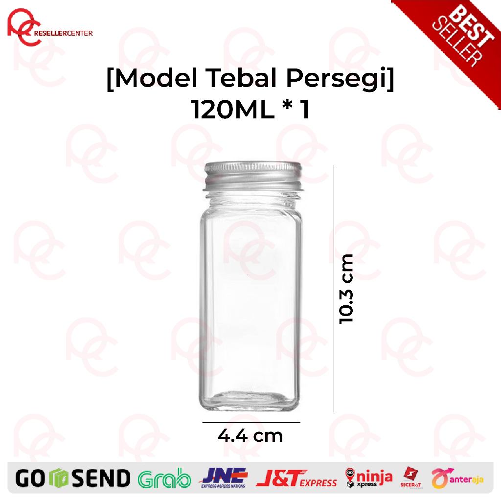 BESTPROMO [JAR BUMBU DAPUR 120ML] BOTOL JAR KACA BENING BUMBU DAPUR - 120ML