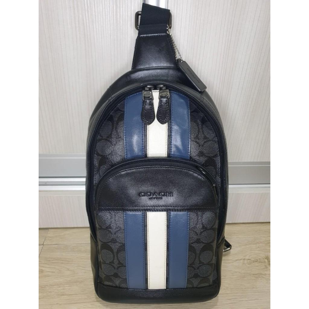 Sling Bag F67249 Houston Pack Signature Varsity Stripe - Sling Bag Pria Original