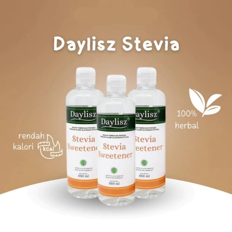 

DAYLISZ STEVIA SWEETENER Pemanis Cair Alami 250 ml Solusi Gula Untuk Diet / Penderita Diabetes.