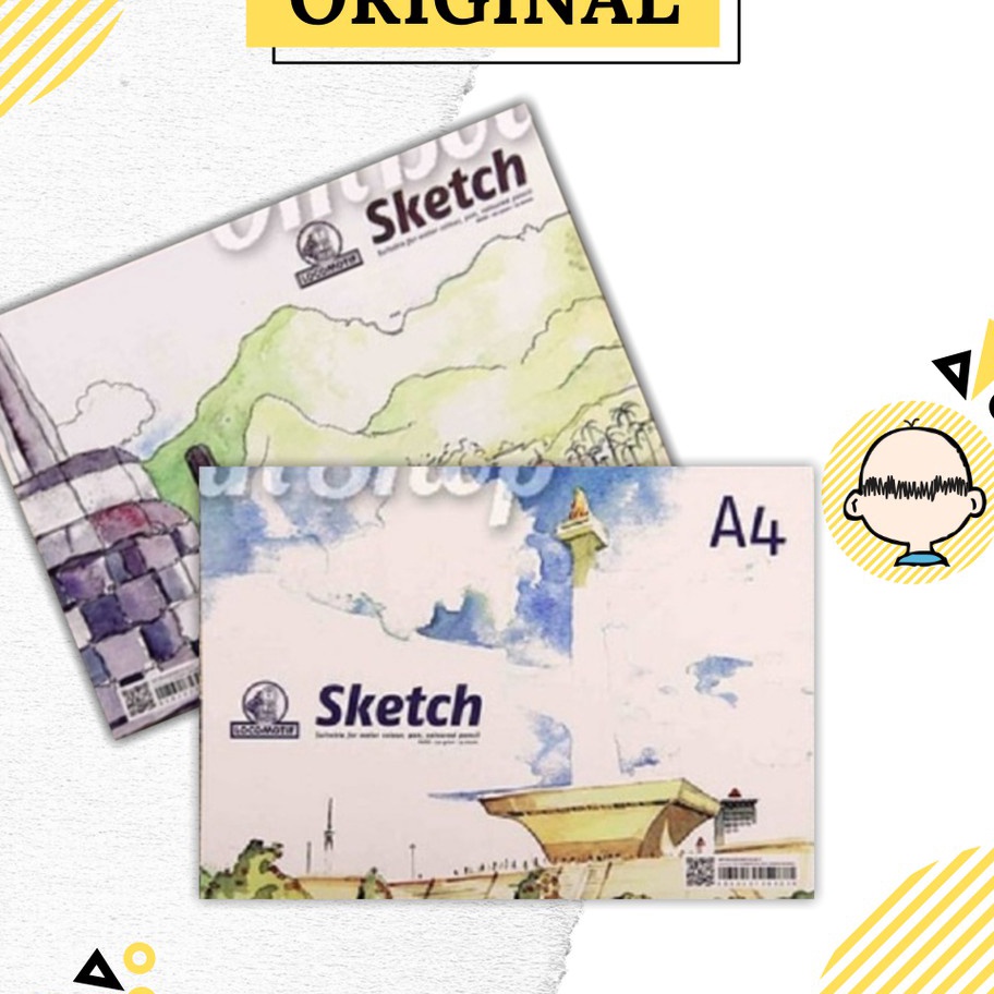 

Buku Gambar Sketsa A4 Locomotif 25 lembar utk Cat Air Pensil Pen Sketch Book