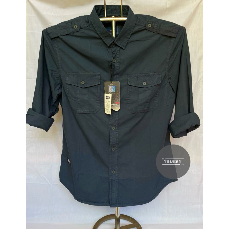 Kemeja Cardinal Navy Original | Kemeja Cardinal Original | Kemeja Lengan Panjang Pria Cardinal | Baj