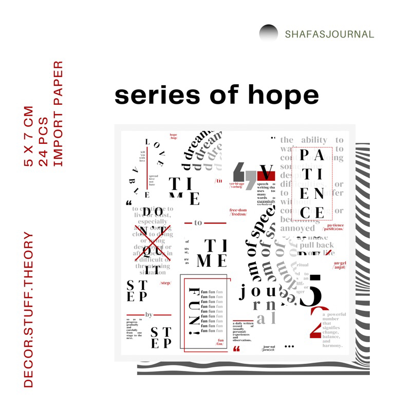 

Dekorasi Journal - Deco Paper - Series of Hope