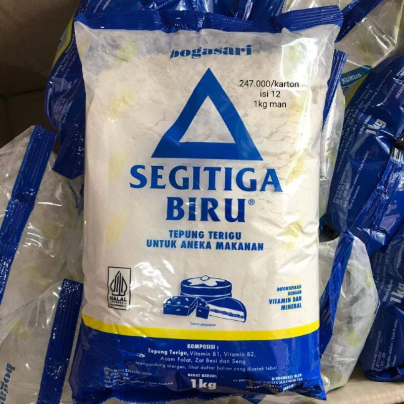 

Segitiga Biru Tepung Terigu 1kg Bogasari Protein Sedang