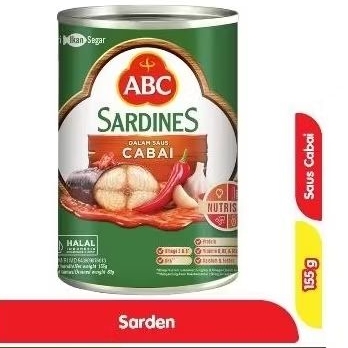 

ABC Sardines kaleng 155gr all rasa