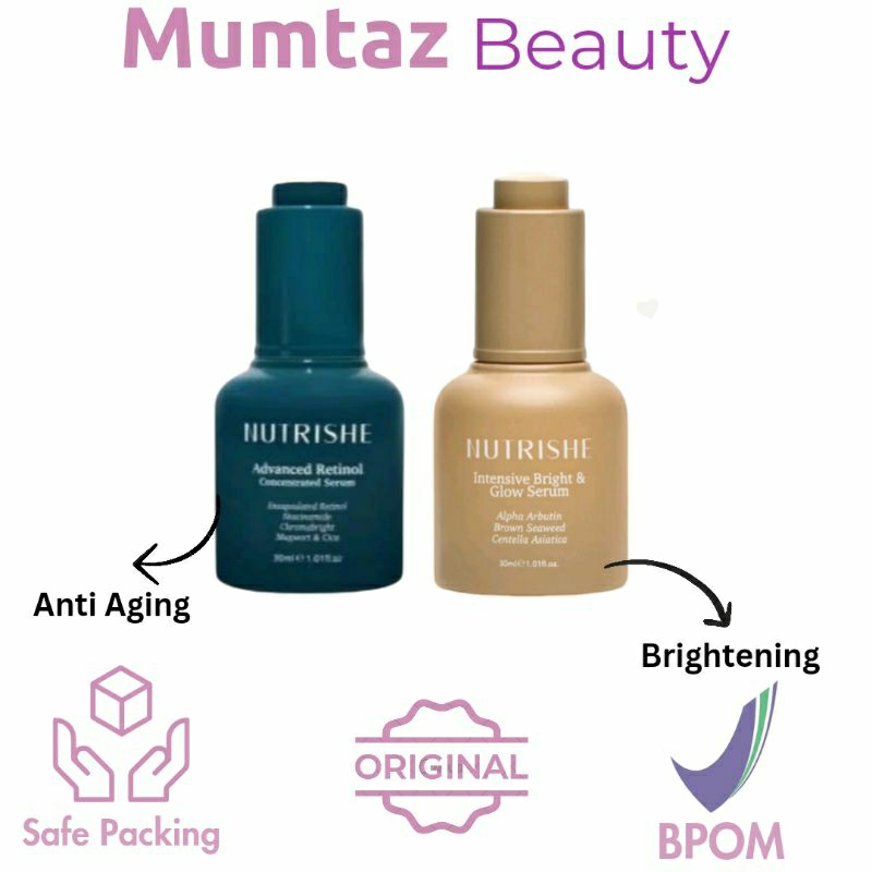 NUTRISHE | Nutrishe Intensive Bright and Glow Serum dan Retinol Serum
