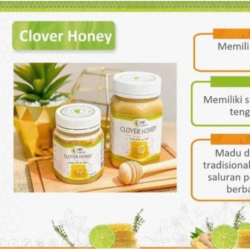 

clover honey 1 kg exp.2026 free sendok kayu