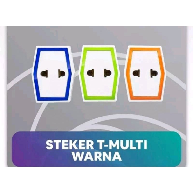 STEKER T MULTI/ STEKER COLOKAN isi 3 PCS LISTRIK 3 LUBANG / COK CABANG 3