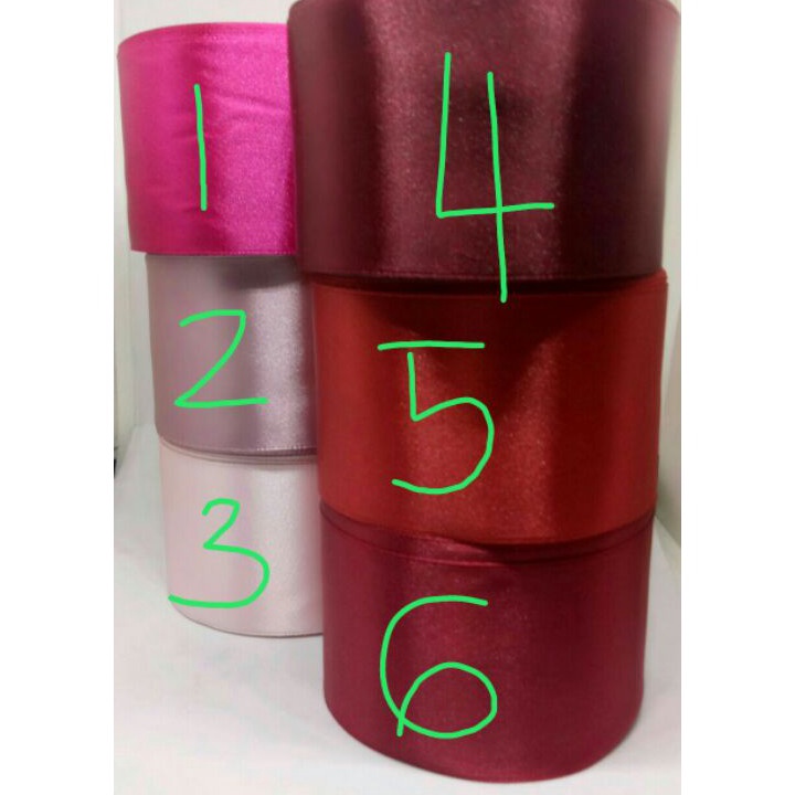 

Pita kain Satin 2inchi 5cm warna warni per roll 2 yard