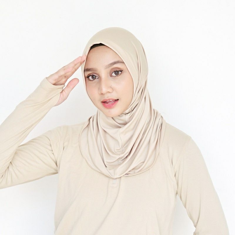 HIJAB OLAHRAGA TANPA PET BAHAN JERSEY