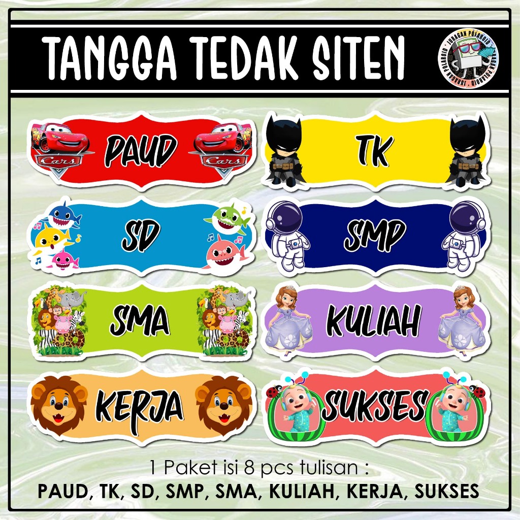 (KATALOG A) Tulisan tangga tedak siten murah