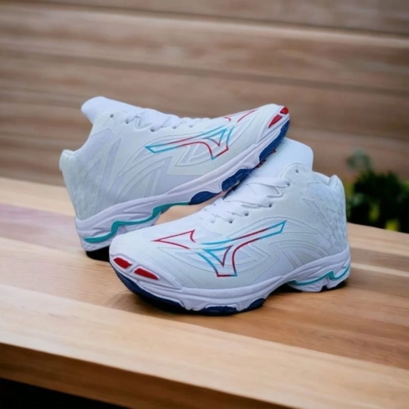 Sepatu Volly Mizuno Wlz 7/ Sepatu Voli Pria Mizuno / Sepatu Voly Mizuno Putih