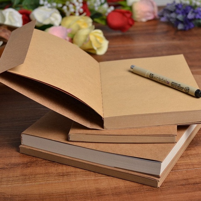 

CREATIVE RETRO KRAFT COVER SKETCHBOOK BUKU SKETSA DOODLE CORATCORET