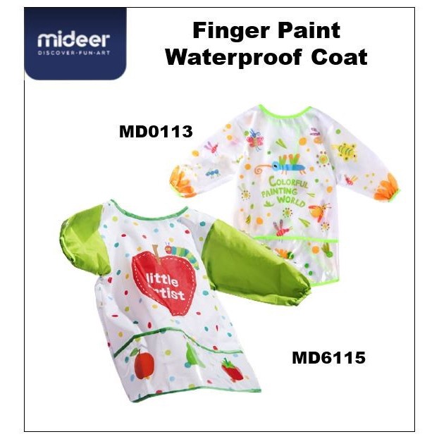 

Cashback 25 Mideer Finger Paint Waterproof Coat Mantel Tahan Air Pelindung Anak dari Cat Air A64