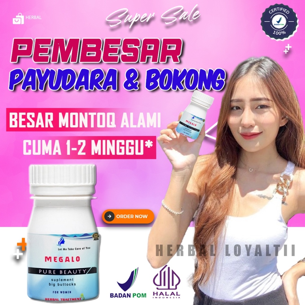 MONTOK 3X  Pembesar Payudara dan Bokong Ampuh Permanen Obat Pembesar Bokong Wanita Hormon Estrogen P