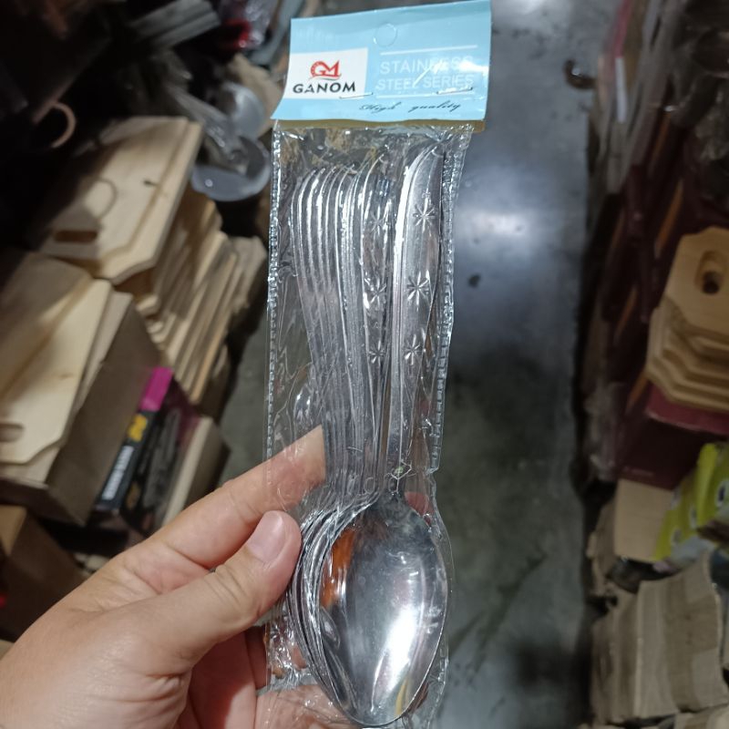 (12 pcs) sendok makan tebal selusin sendok makan stainless