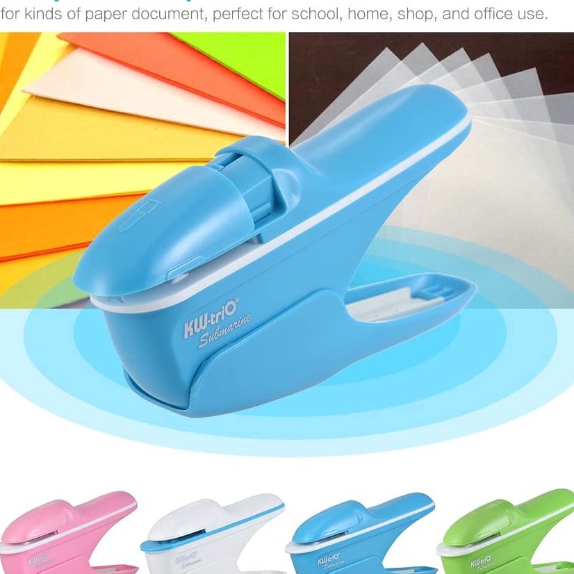 

READY GAN Magic Stapler KWtrio 5299 Stapless Stapler Unik Tanpa Isi 4 WARNA PILIHAN