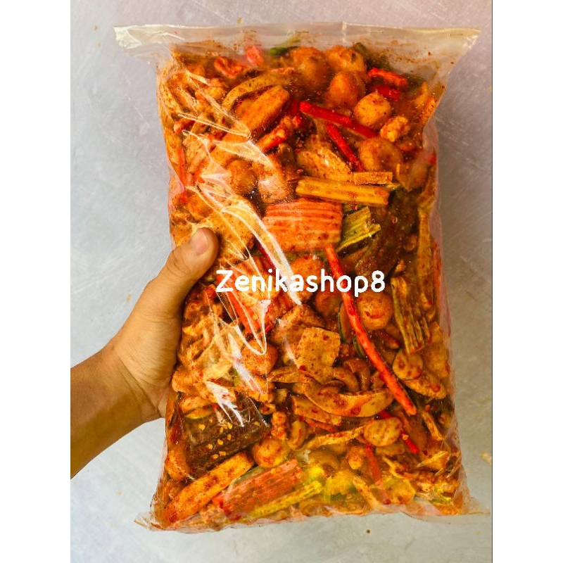 

seblak campur pedas/seblak kerupuk campur mix pedas daun jeruk bumbu melimpah ready isi 1kg 500gr 250gr 100gr