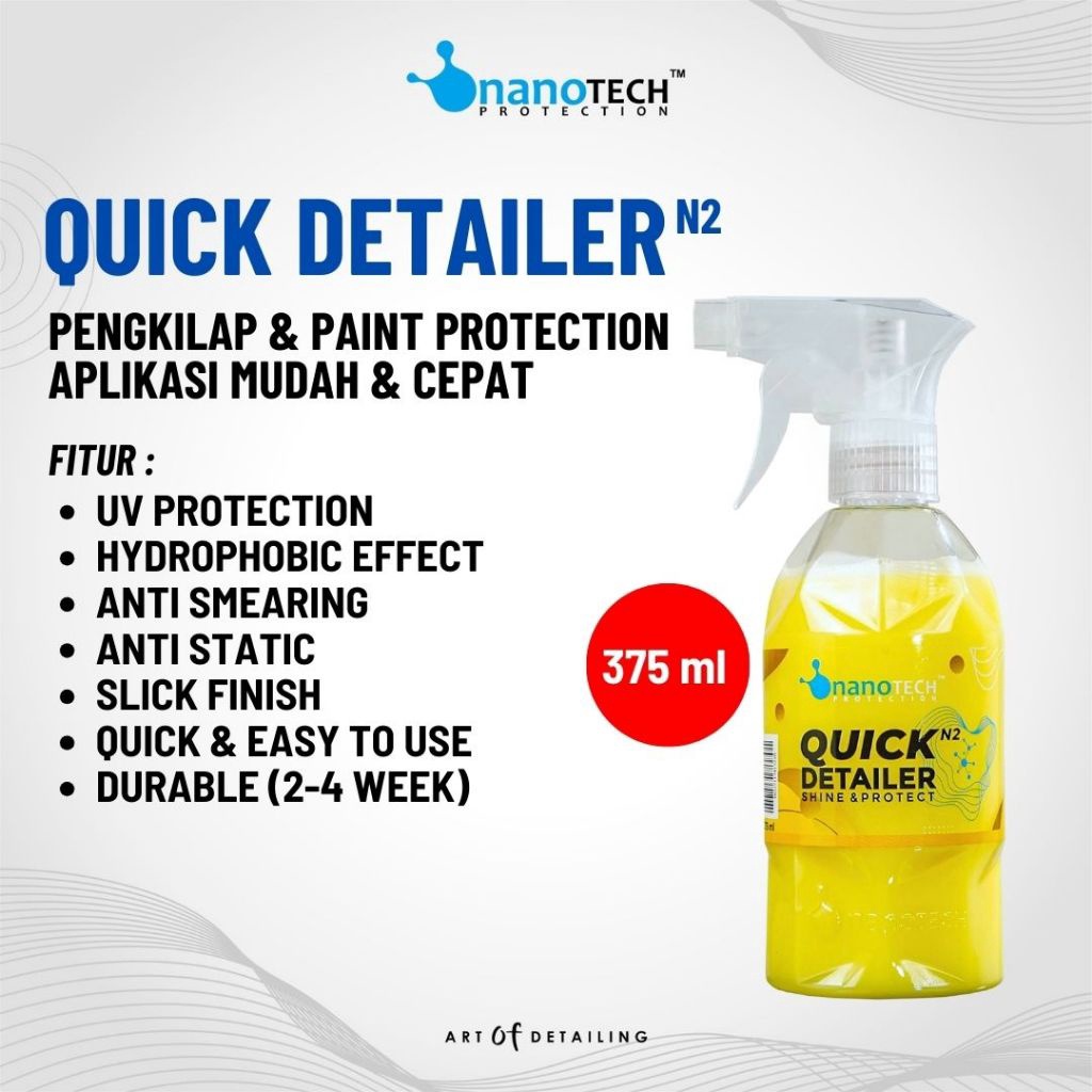 QUICK DETAILER  nanoTECH PROTECTION  PENGKILAP MOBIL MOTOR  PAINT PROTECTION  NANO CERAMIC COATING  