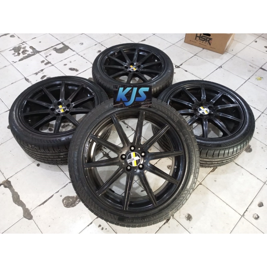 Velg Racing Bekas R19 HSR Lubeck pcd 5x112 Ban 245/45 Ring 19 Buat Mercy CRV Innova Camry Rush Terio