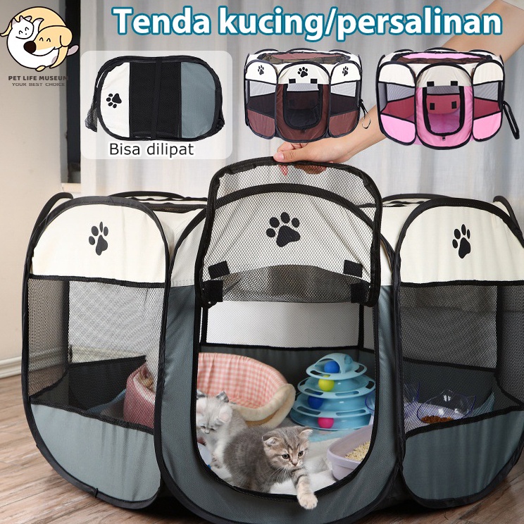 Super Style  Tenda kucing Kucing Anjing Kandang Lipat Hewan Bahan Kain kandang kucing portable Tenda