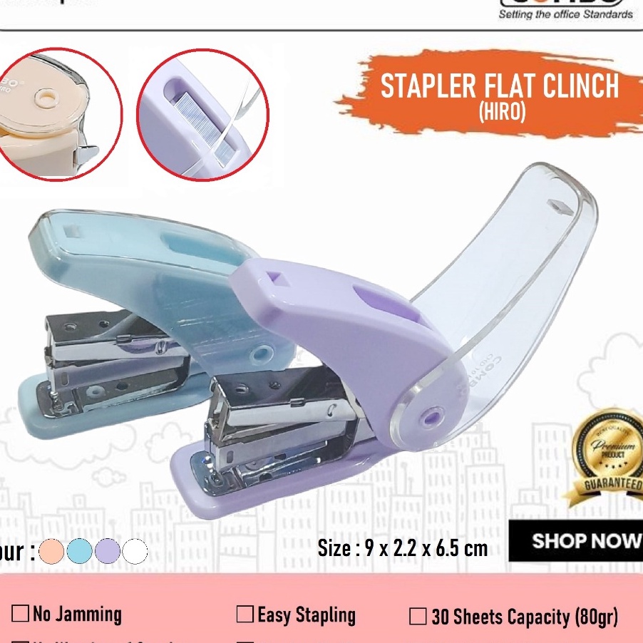 

SIAP KIRIM GAN Stapler Flat Clinch HIRO Alat Staples No1 Hekter CHD1 HIRO Stapler No1