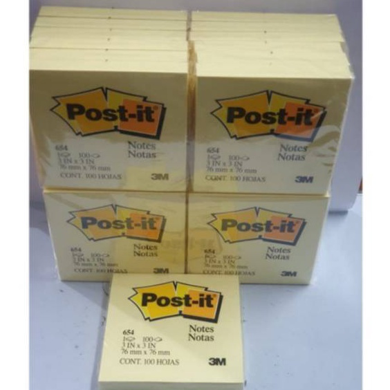 

BRAND 3M Post it sticky note 654 yellow