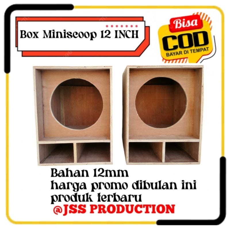 Box Speaker 12 inch miniscoop single
