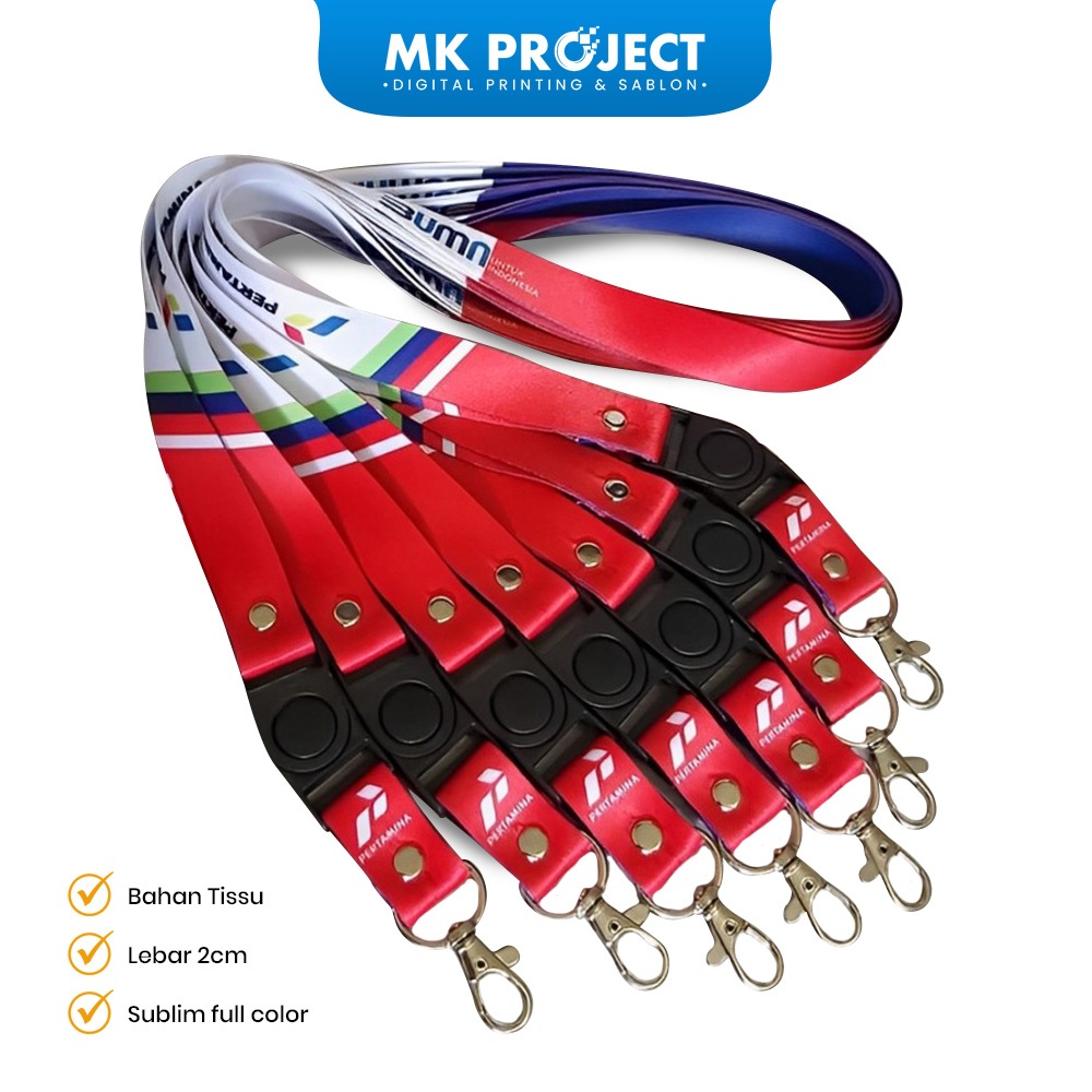 

TALI LANYARD CUSTOM PRINTING SUBLIM 2 SISI UKURAN 2CM DESAIN SESUAI KEINGINAN / TALI ID CARD - COD