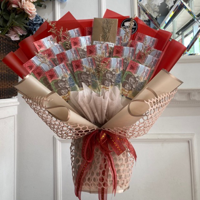 Money bouquet , buket uang , buket bunga, bouquet kosongan (Belum termasuk Uang)