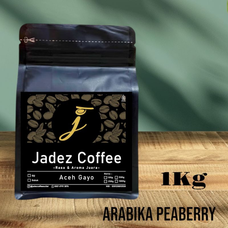 

Kopi Arabika Aceh Gayo Peaberry 1 Kg Biji/ Bubuk - Jadez Coffee