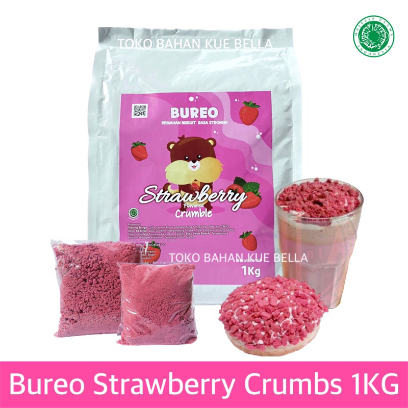 

Bureo STRAWBERRY 250gr / 500gr (REPACK) Crumbs Crumble Topping