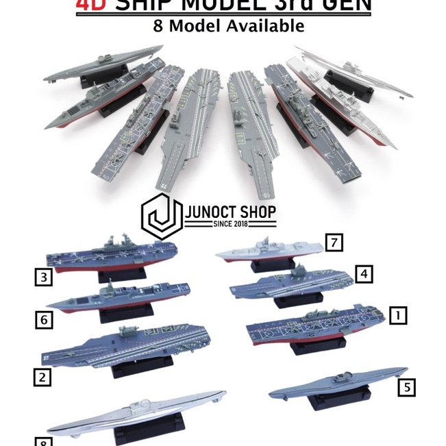 Langsung Proses  Model Kit Kapal Perang 4D 3rd Gen Angkatan Laut Marine Plastik Mainan