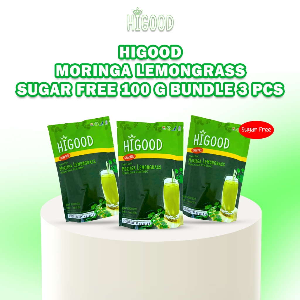 

HIGOOD Kelor Sereh Sugar Free (Tanpa Gula) Bundle 3 Pcs