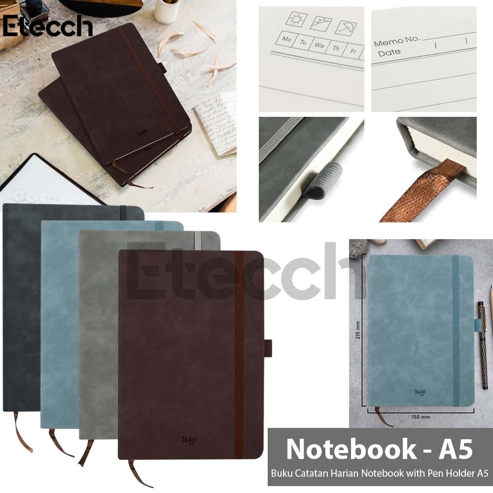 

Buku Catatan Harian Notebook with Pen Holder