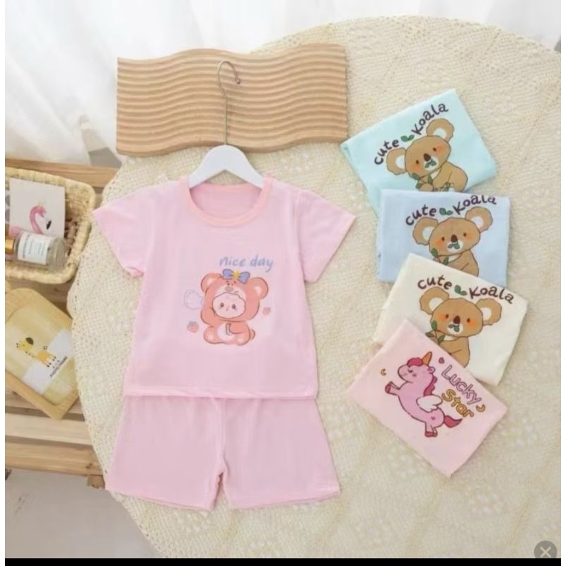 setelan anak perempuan HP  piyama baju tidur size 1 sd 6th