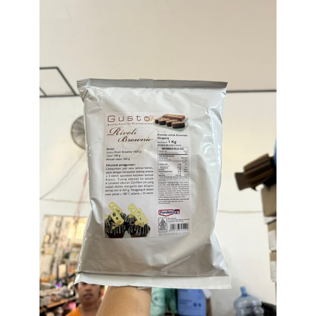 

Brownies Rivoli Panggang Gusto / Brownies Baked Rivoli Gusto - 1 Kg