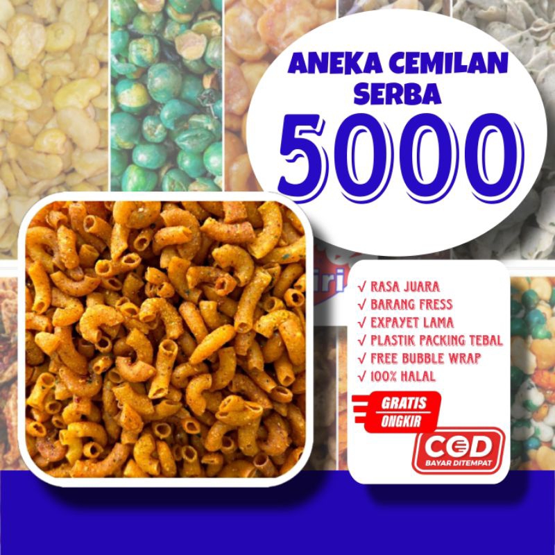 

Makaroni bantet serba 5000/makaroni bantat original/grosir makaroni bantet/ snack serba 5000