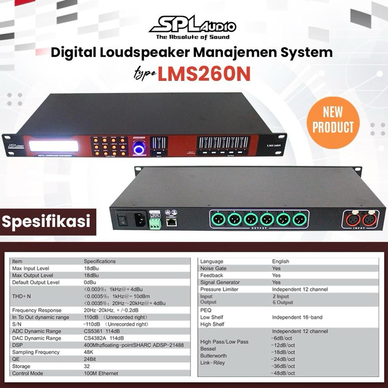 Management DLMS SPL Audio LMS260N - 2 In 4 Out