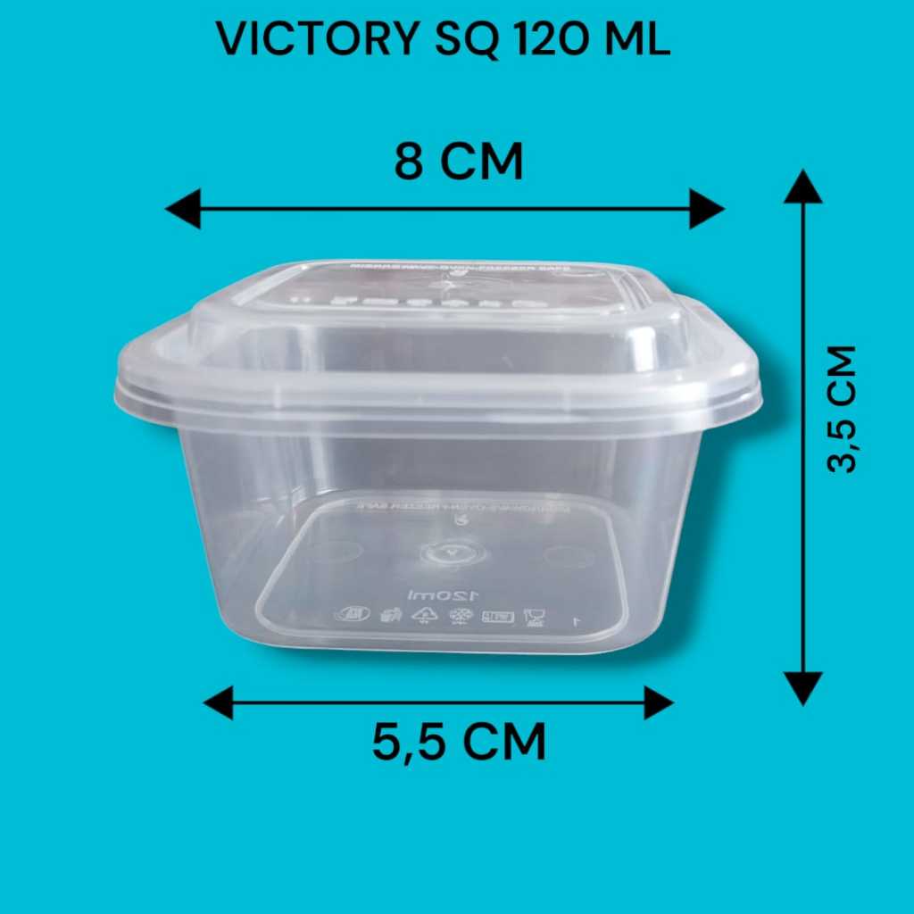 Thinwall Square Mini 120ML Cup Dessert thinwall kotak Victory