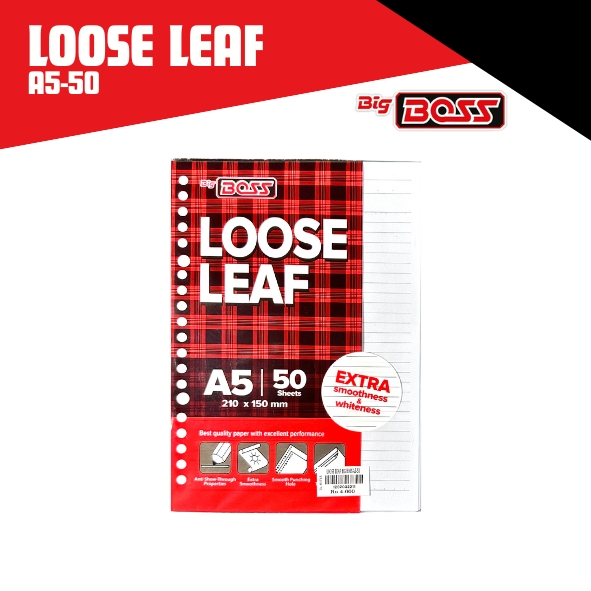 

Kertas File Binder Loose Leaf Big Boss A5-50